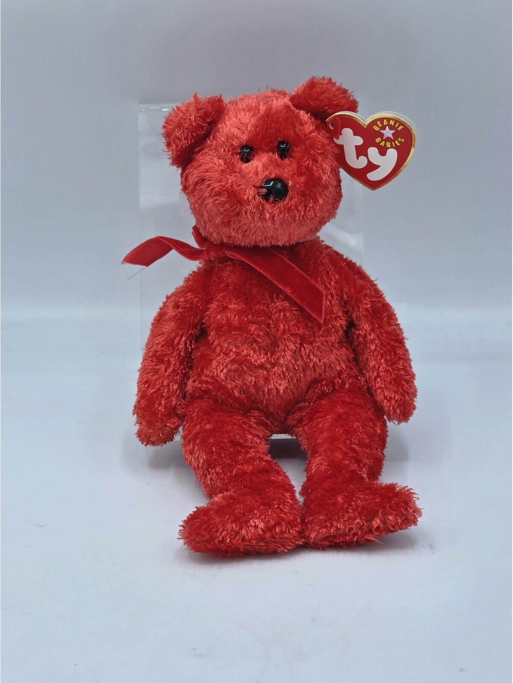 Ty Beanie Baby Sizzle - (Bear 2001) - Valentine’s Day Red Bear 8.5” With Tags